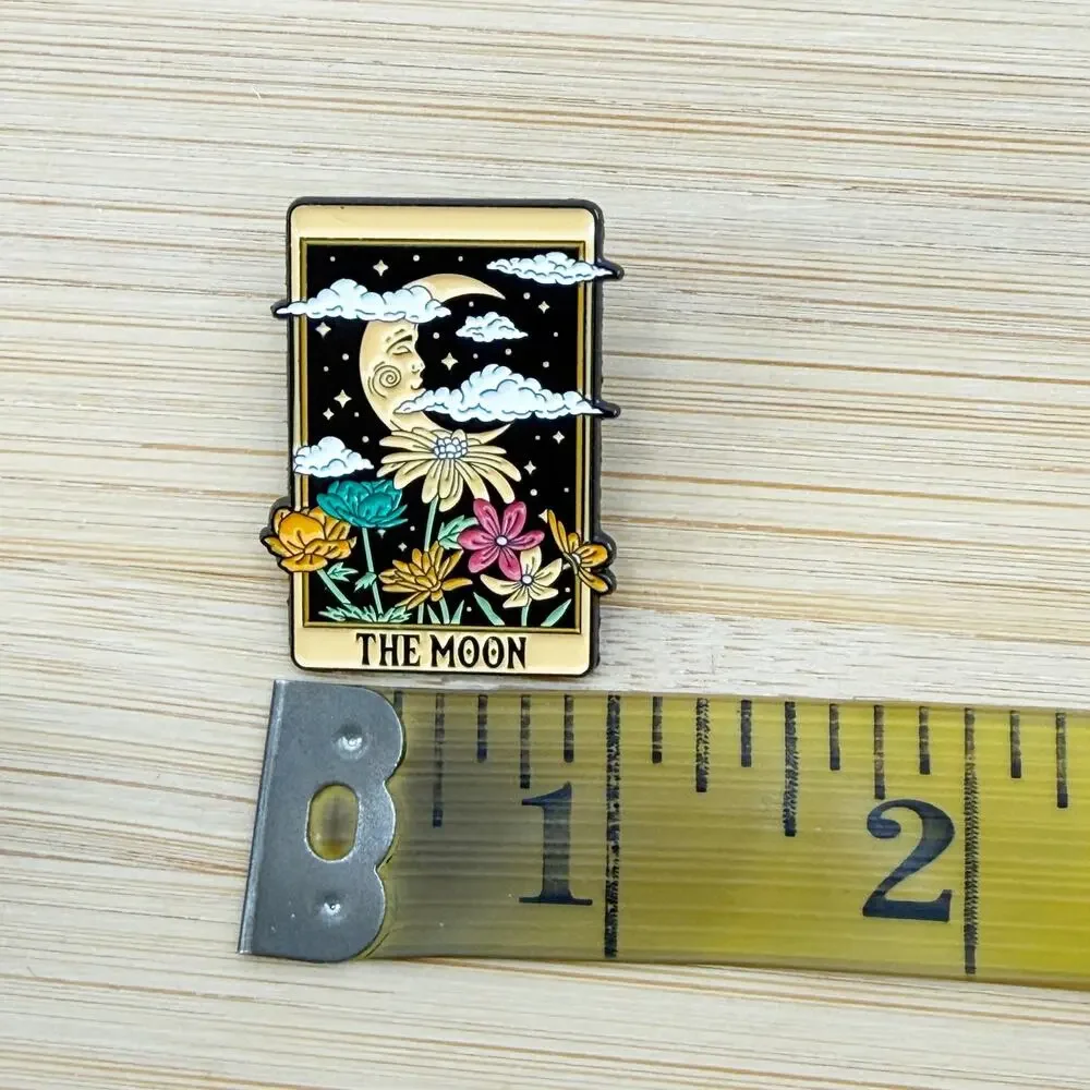 The Moon Tarot Enamel Pin